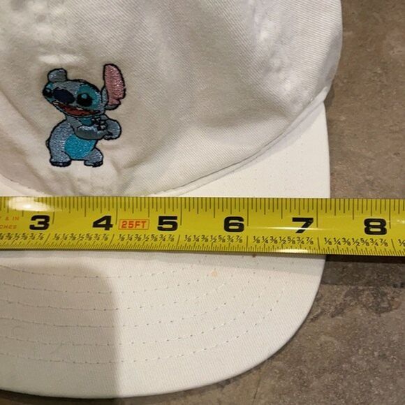 Disney Lilo & Stitch Embroidered White Hat Cap OS Cotton Adjustable - Picture 11 of 11